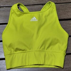 Adidas Long Ribbed Padded Training Sports Bra